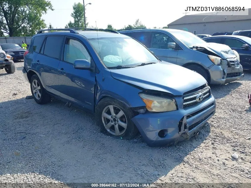 2008 Toyota Rav4 Limited VIN: JTMZD31V886068594 Lot: 39844162