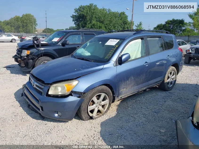 2008 Toyota Rav4 Limited VIN: JTMZD31V886068594 Lot: 39844162