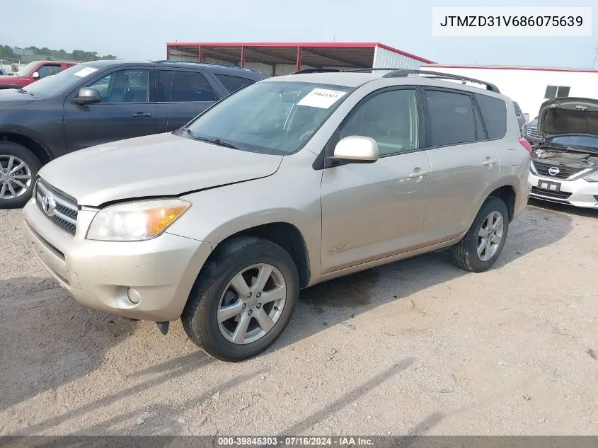 2008 Toyota Rav4 Limited VIN: JTMZD31V686075639 Lot: 39845303