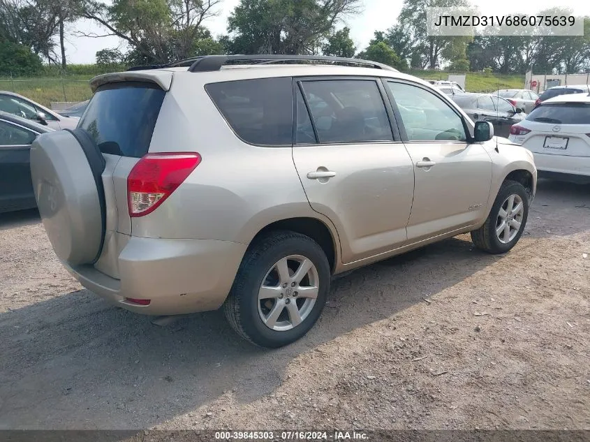 2008 Toyota Rav4 Limited VIN: JTMZD31V686075639 Lot: 39845303