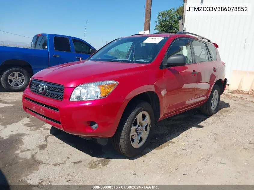 JTMZD33V386078852 2008 Toyota Rav4