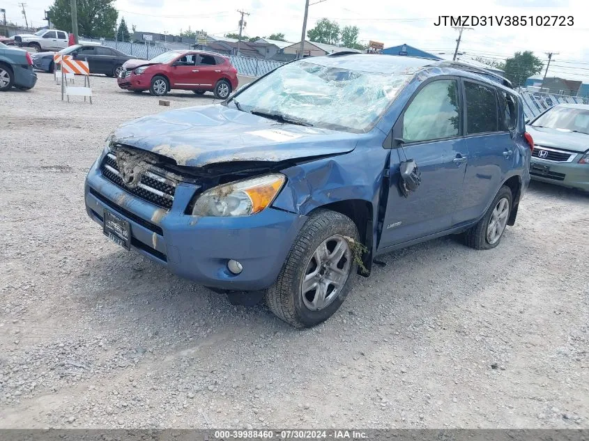 2008 Toyota Rav4 Limited VIN: JTMZD31V385102723 Lot: 39988460