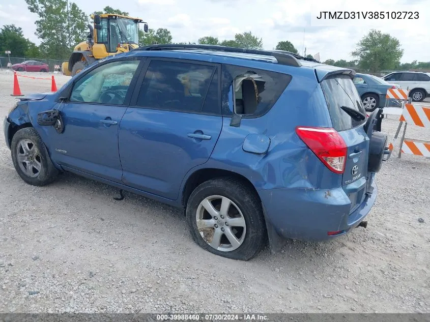 2008 Toyota Rav4 Limited VIN: JTMZD31V385102723 Lot: 39988460