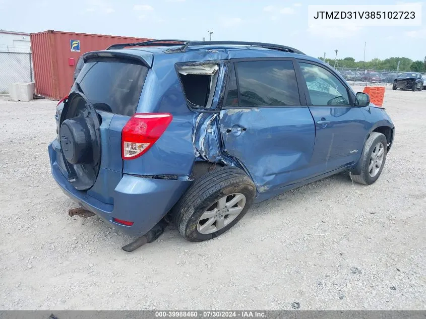 JTMZD31V385102723 2008 Toyota Rav4 Limited