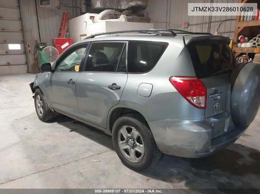 2008 Toyota Rav4 Base V6 VIN: JTMZK33V286010628 Lot: 39989107