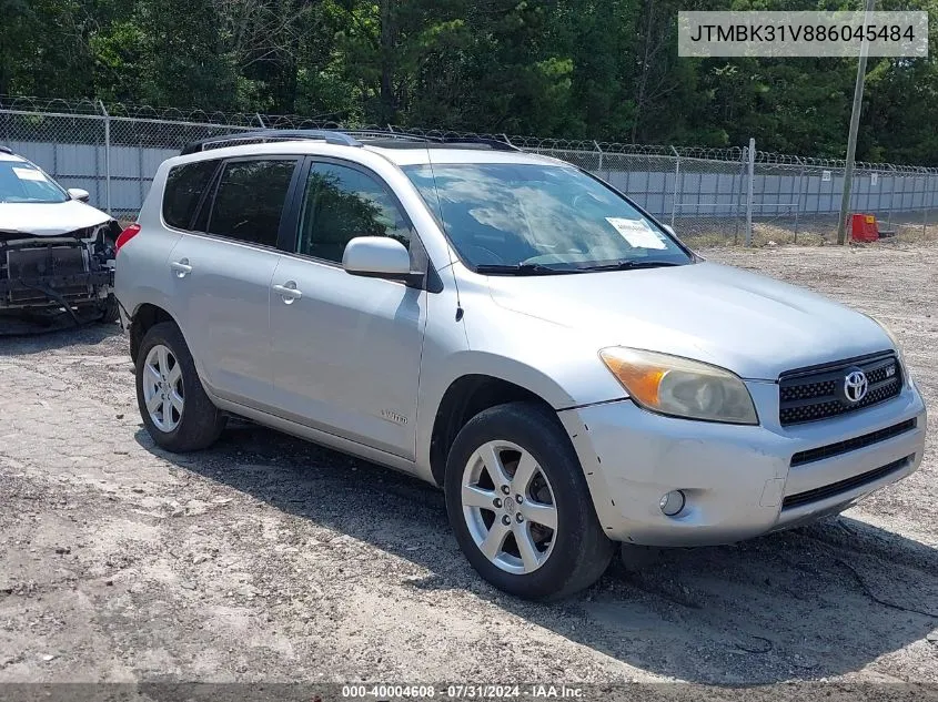 2008 Toyota Rav4 Limited V6 VIN: JTMBK31V886045484 Lot: 40004608