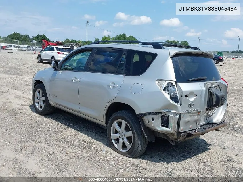 2008 Toyota Rav4 Limited V6 VIN: JTMBK31V886045484 Lot: 40004608