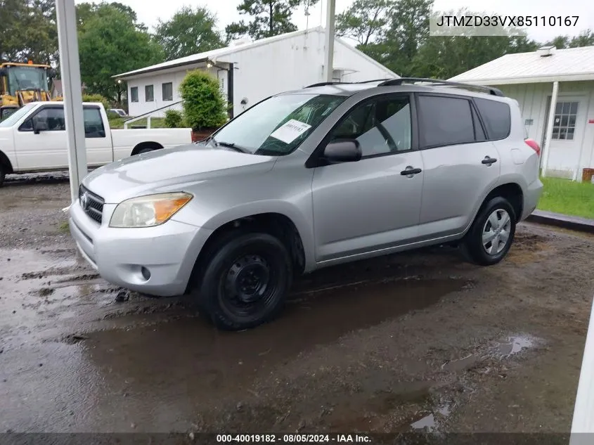 2008 Toyota Rav4 VIN: JTMZD33VX85110167 Lot: 40019182