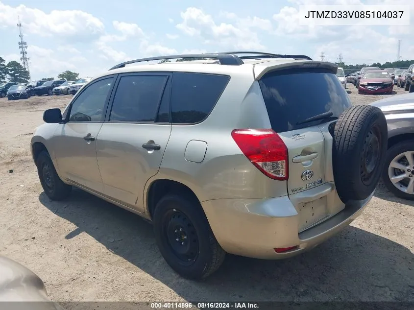 JTMZD33V085104037 2008 Toyota Rav4