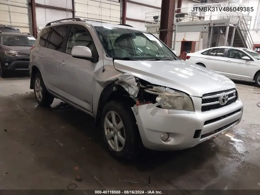 2008 Toyota Rav4 Limited V6 VIN: JTMBK31V486049385 Lot: 40119588