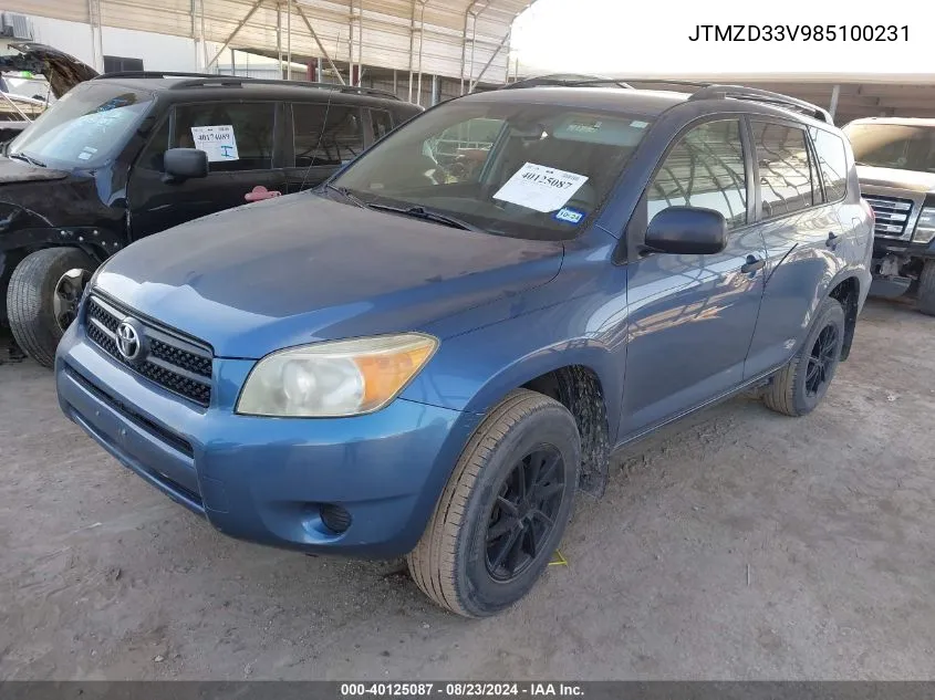 JTMZD33V985100231 2008 Toyota Rav4