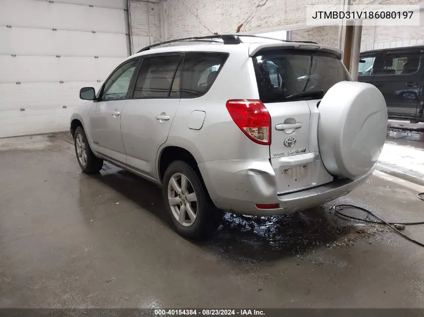 2008 Toyota Rav4 Limited VIN: JTMBD31V186080197 Lot: 40154384