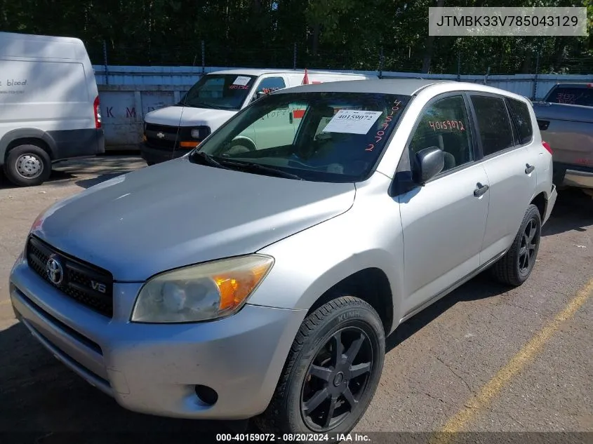 2008 Toyota Rav4 Base V6 VIN: JTMBK33V785043129 Lot: 40159072