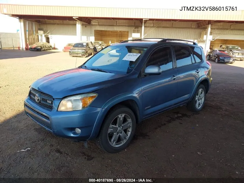 2008 Toyota Rav4 Sport V6 VIN: JTMZK32V586015761 Lot: 40187695