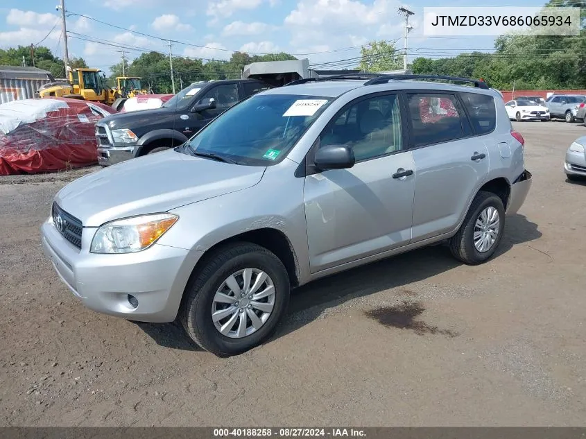 2008 Toyota Rav4 VIN: JTMZD33V686065934 Lot: 40188258