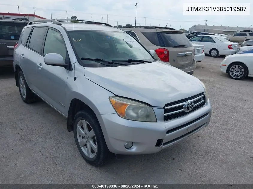 JTMZK31V385019587 2008 Toyota Rav4 Limited V6