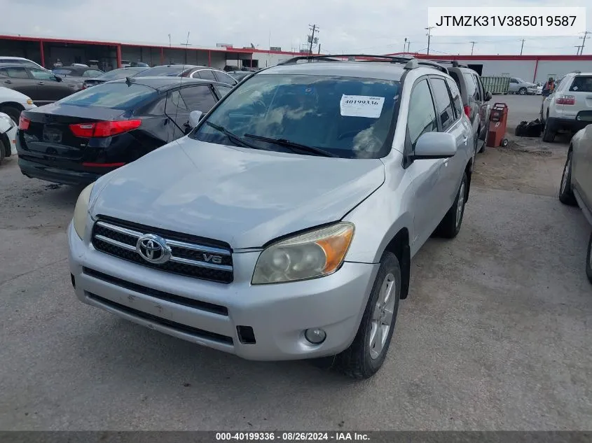 2008 Toyota Rav4 Limited V6 VIN: JTMZK31V385019587 Lot: 40629859