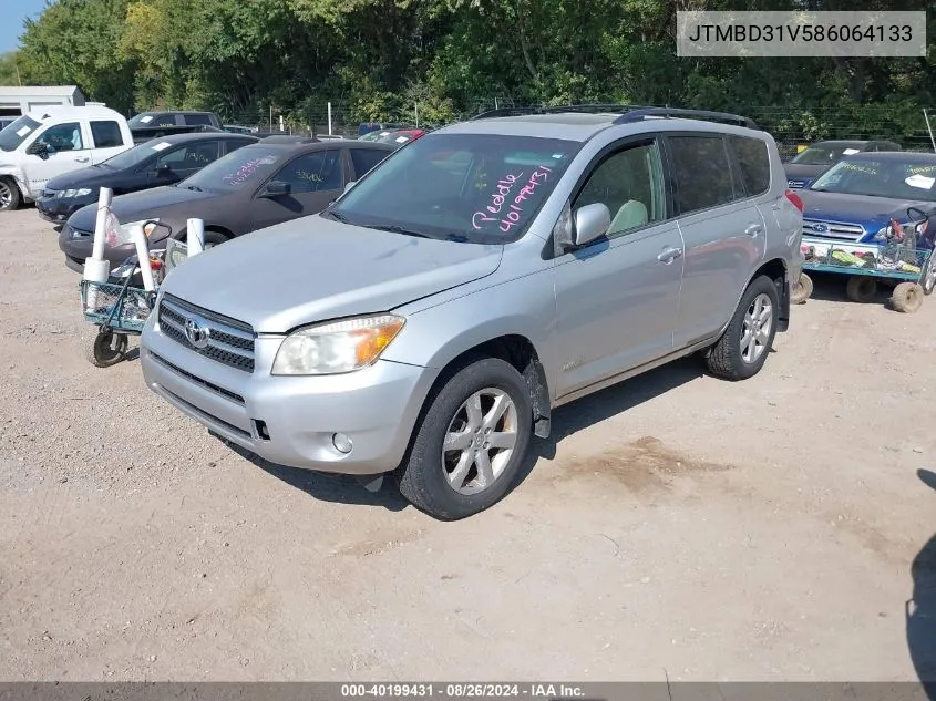 2008 Toyota Rav4 Limited VIN: JTMBD31V586064133 Lot: 40199431