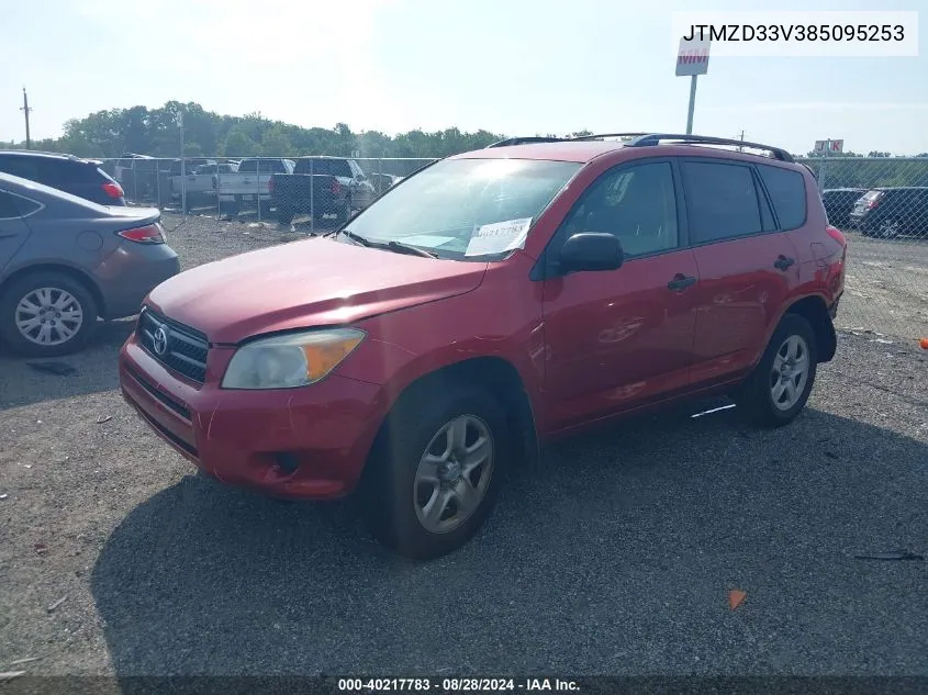 2008 Toyota Rav4 VIN: JTMZD33V385095253 Lot: 40217783