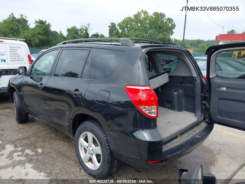 2008 Toyota Rav4 Base V6 VIN: JTMBK33V885070355 Lot: 40220726