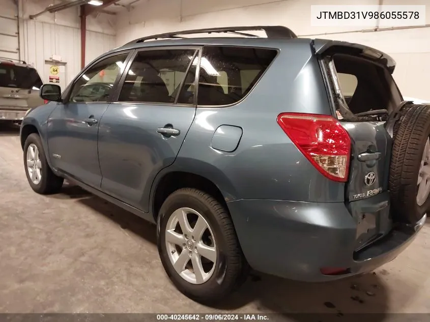 2008 Toyota Rav4 Limited VIN: JTMBD31V986055578 Lot: 40245642