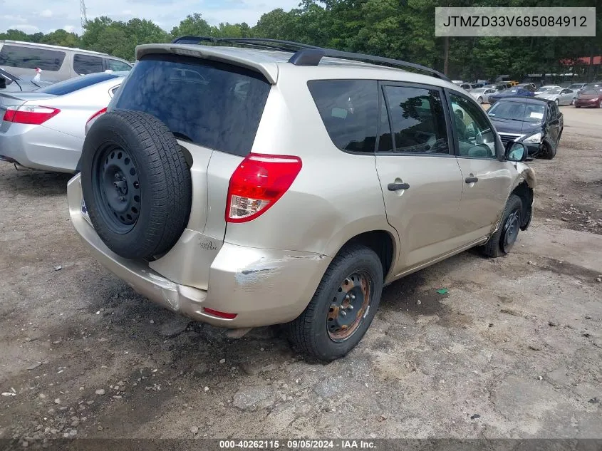 2008 Toyota Rav4 VIN: JTMZD33V685084912 Lot: 40262115