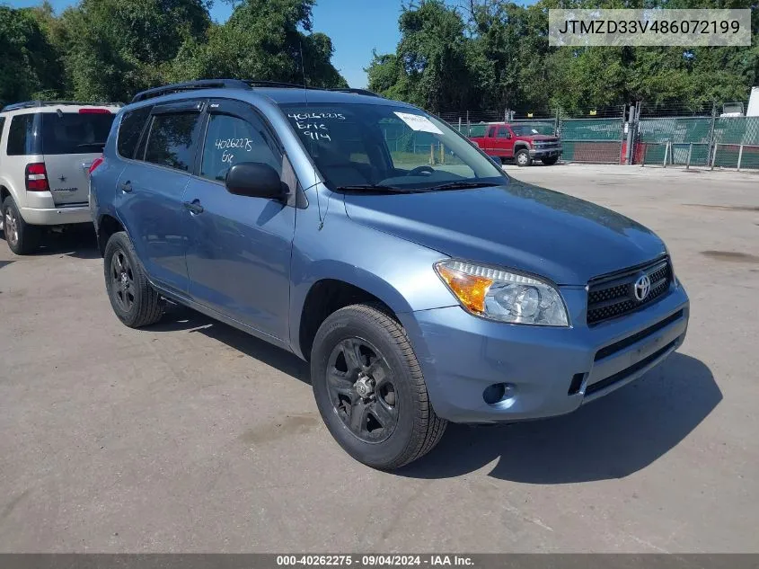 2008 Toyota Rav4 VIN: JTMZD33V486072199 Lot: 40262275