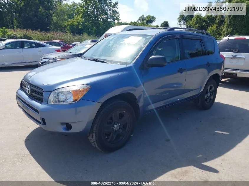 2008 Toyota Rav4 VIN: JTMZD33V486072199 Lot: 40262275