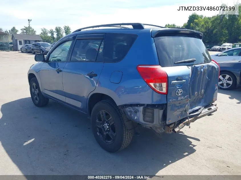 JTMZD33V486072199 2008 Toyota Rav4