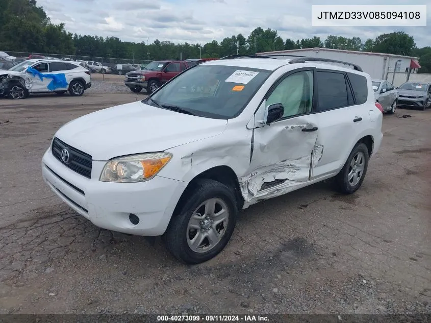 2008 Toyota Rav4 VIN: JTMZD33V085094108 Lot: 40273099