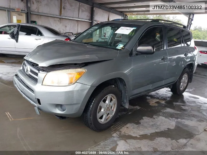 2008 Toyota Rav4 VIN: JTMZD33V485100332 Lot: 40273859