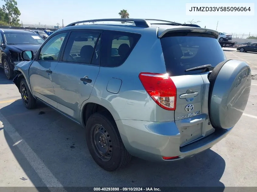 2008 Toyota Rav4 VIN: JTMZD33V585096064 Lot: 40293898