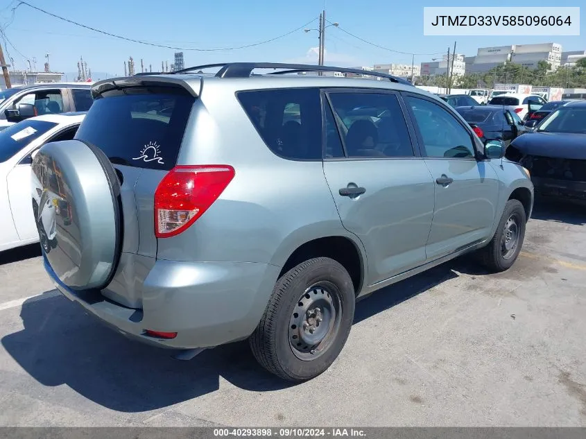 2008 Toyota Rav4 VIN: JTMZD33V585096064 Lot: 40293898