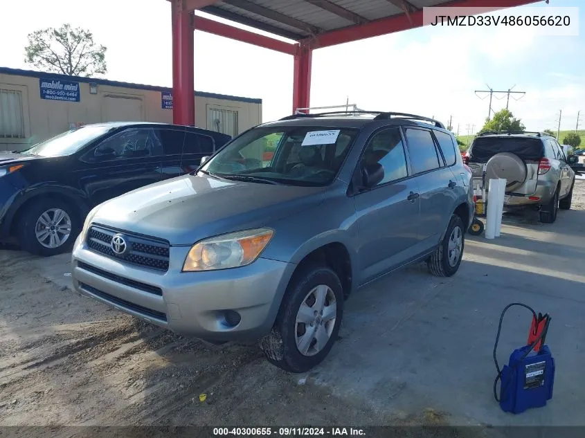 2008 Toyota Rav4 VIN: JTMZD33V486056620 Lot: 40300655