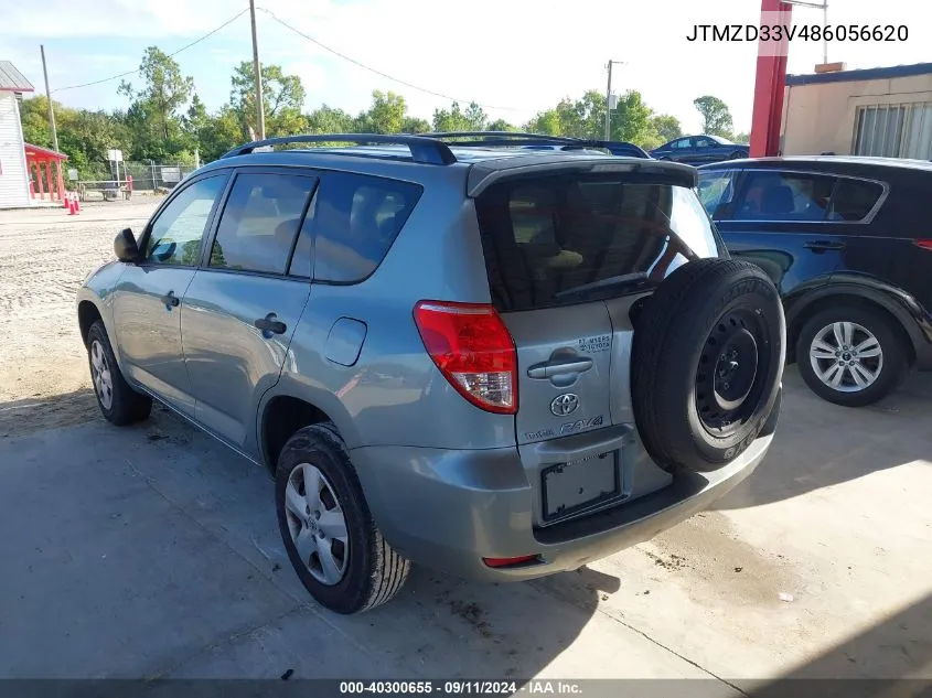 2008 Toyota Rav4 VIN: JTMZD33V486056620 Lot: 40300655