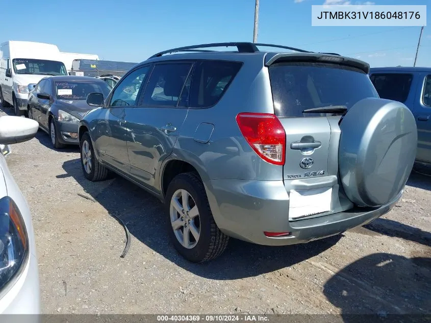 2008 Toyota Rav4 Limited V6 VIN: JTMBK31V186048176 Lot: 40304369