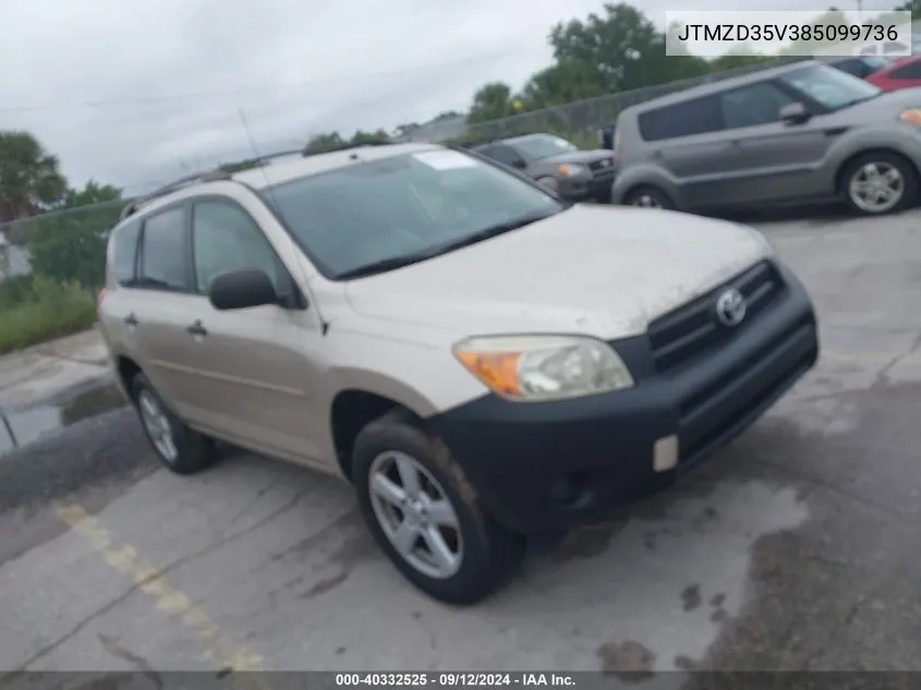 2008 Toyota Rav4 VIN: JTMZD35V385099736 Lot: 40332525