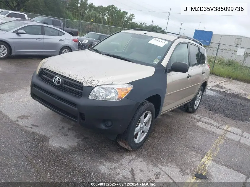 2008 Toyota Rav4 VIN: JTMZD35V385099736 Lot: 40332525