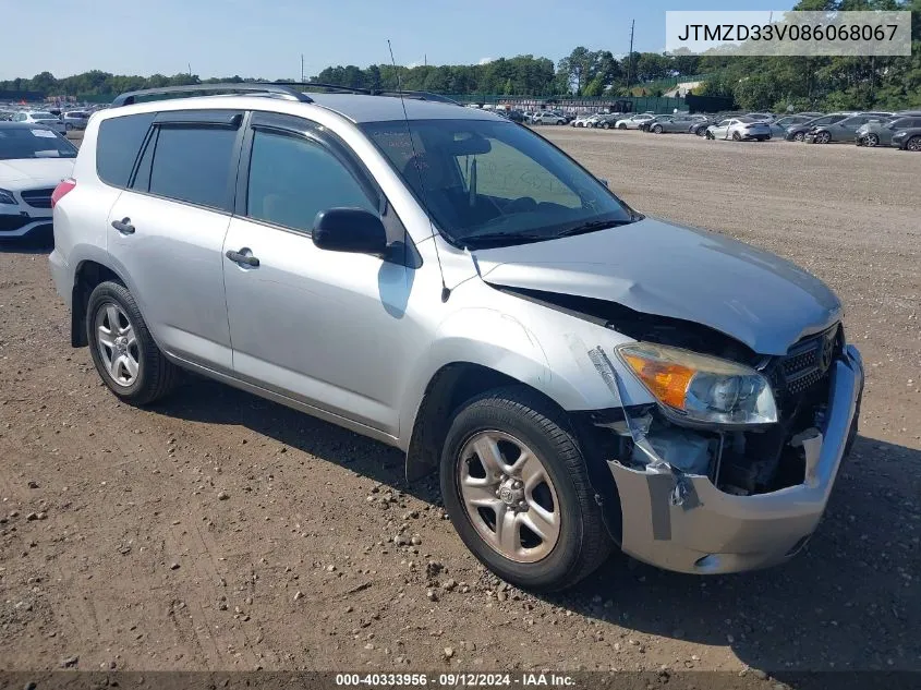 2008 Toyota Rav4 VIN: JTMZD33V086068067 Lot: 40333956