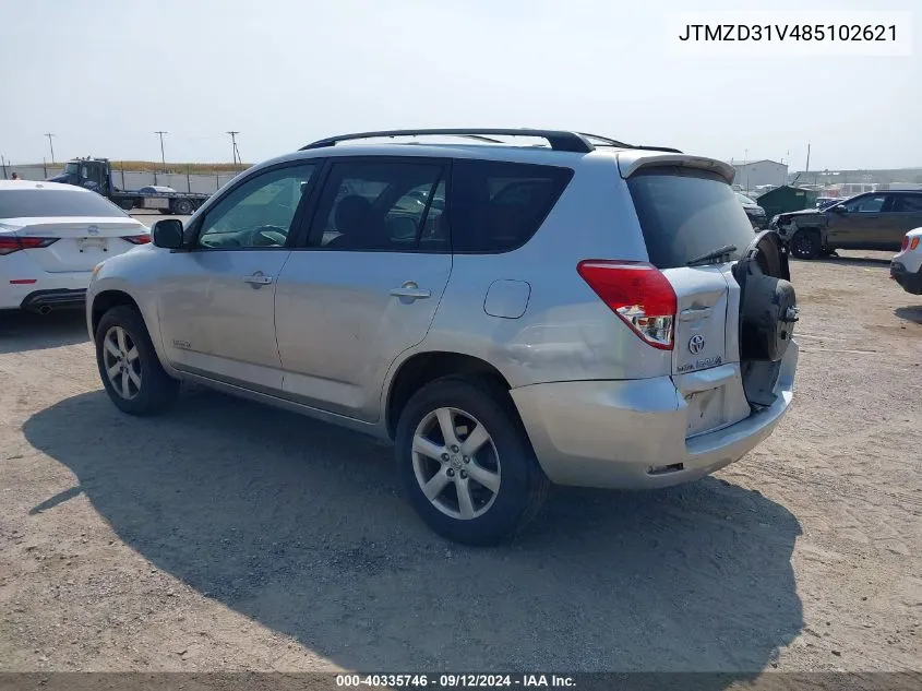 2008 Toyota Rav4 Limited VIN: JTMZD31V485102621 Lot: 40335746