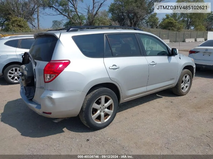 2008 Toyota Rav4 Limited VIN: JTMZD31V485102621 Lot: 40335746