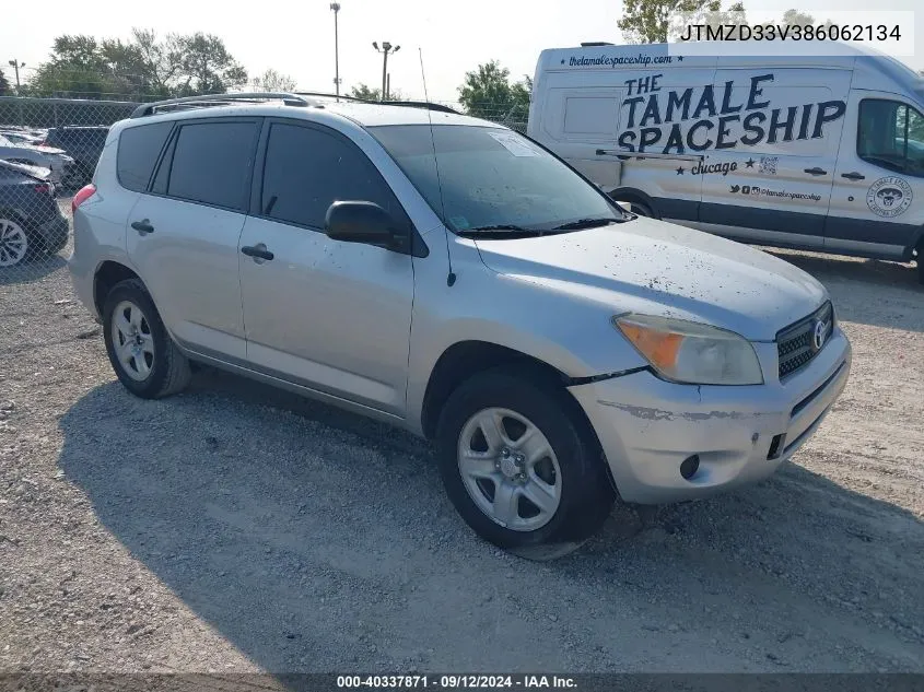 2008 Toyota Rav4 VIN: JTMZD33V386062134 Lot: 40337871