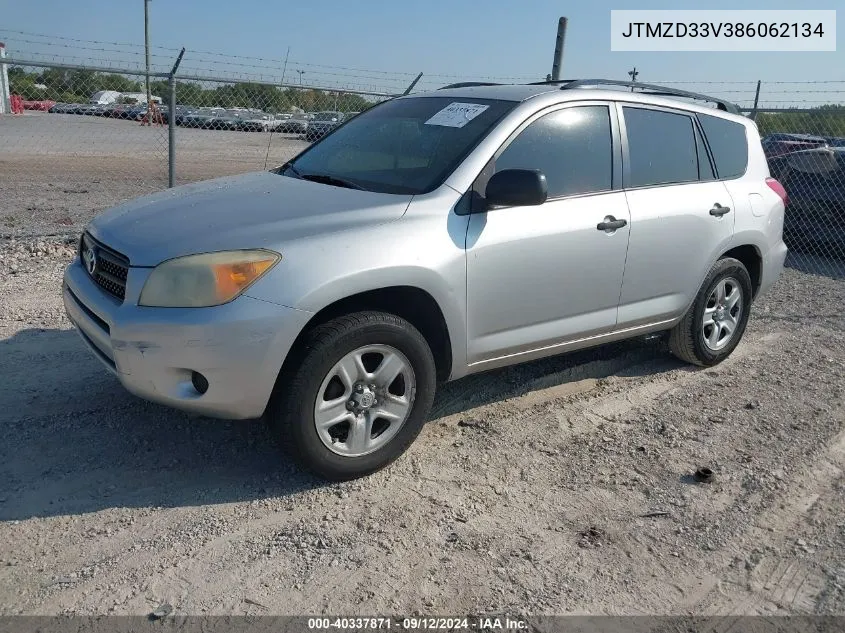 2008 Toyota Rav4 VIN: JTMZD33V386062134 Lot: 40337871