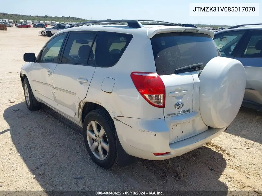 2008 Toyota Rav4 Ltd VIN: JTMZK31V085017070 Lot: 40340622