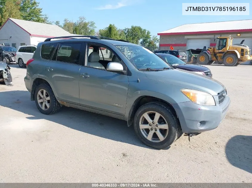 2008 Toyota Rav4 Limited VIN: JTMBD31V785196185 Lot: 40346333