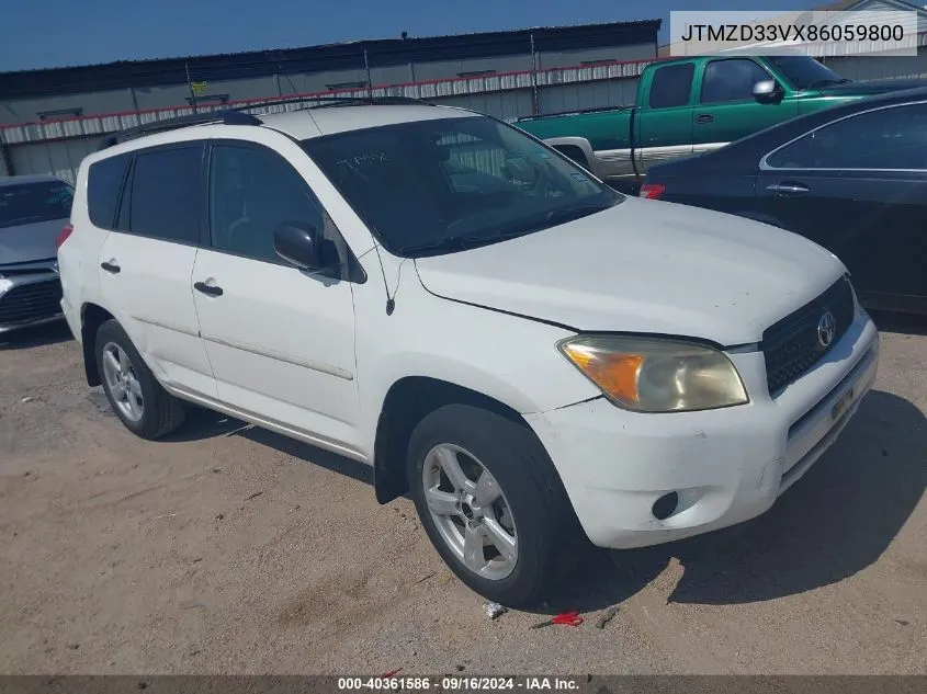 2008 Toyota Rav4 VIN: JTMZD33VX86059800 Lot: 40361586