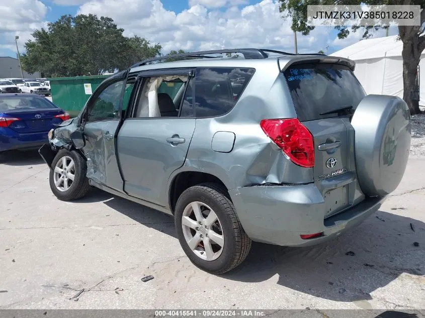 JTMZK31V385018228 2008 Toyota Rav4 Limited V6