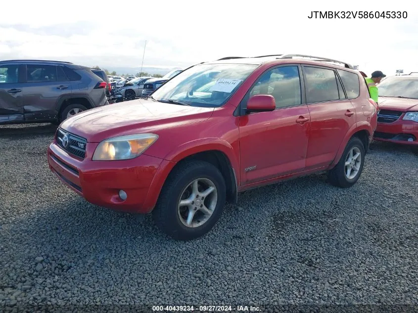 2008 Toyota Rav4 Sport V6 VIN: JTMBK32V586045330 Lot: 40439234