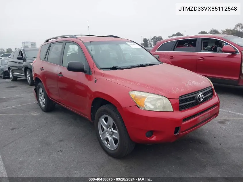 2008 Toyota Rav4 VIN: JTMZD33VX85112548 Lot: 40458075