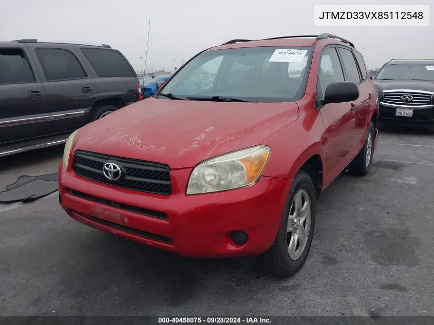 2008 Toyota Rav4 VIN: JTMZD33VX85112548 Lot: 40458075